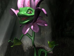 carnivorous plant character rigged 3D-Modell