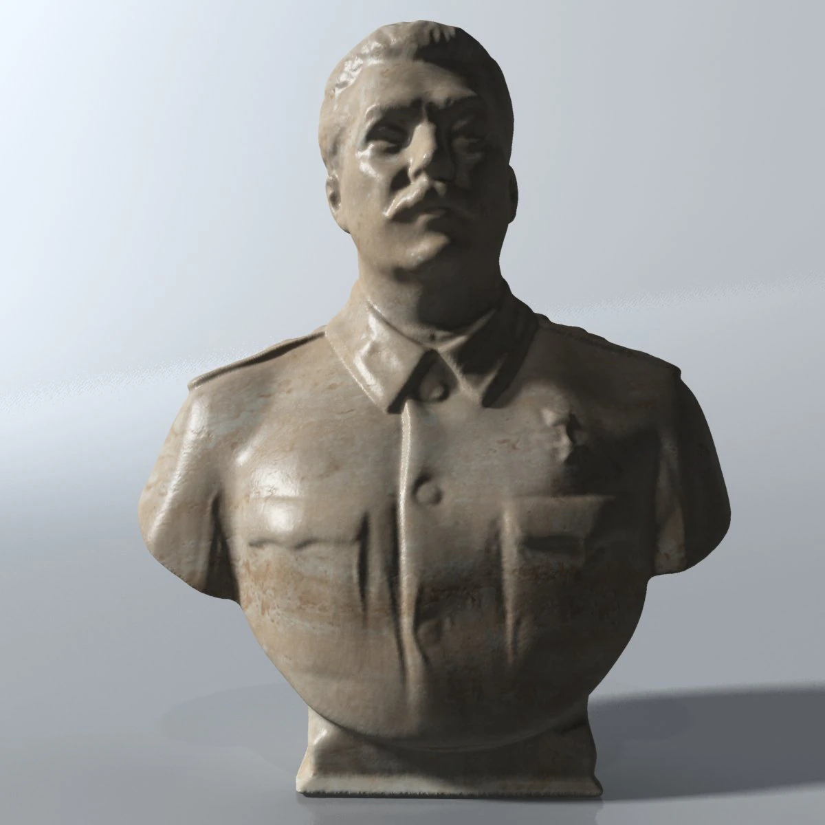 Staline Bust 3D Model .c4d .max .obj .3ds .fbx .stl .blend