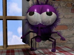 cartoon fly rigged 3D Model
