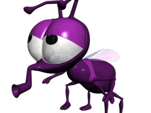cartoon fly rigged 3D Model