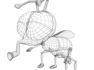 cartoon fly rigged 3D Model