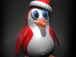 christmas  penguin rigged 3D 모델