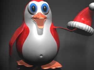 christmas  penguin rigged Modelo 3D