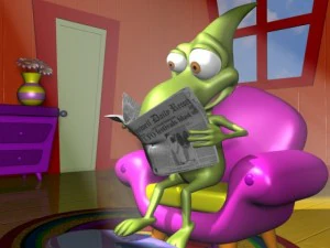 डिंको एलियन चरित्र धांधली 3D मॉडल