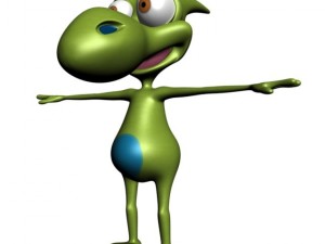 dinko alien character rigged 3D Model