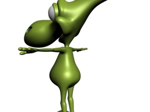 dinko alien character rigged 3D Model