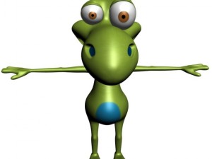 dinko alien character rigged 3D Model