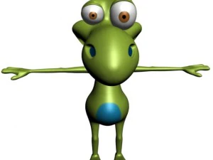 dinko alien character rigged 3D Model