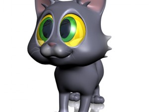 baby cat rigged 3D Model