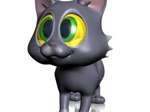 baby cat rigged 3D Model