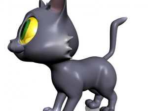 baby cat rigged 3D Model