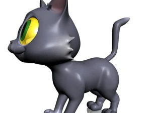 baby cat rigged 3D Model