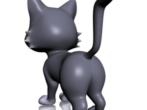 baby cat rigged 3D Model