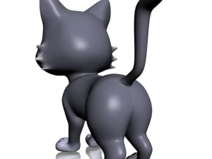 baby cat rigged 3D Model