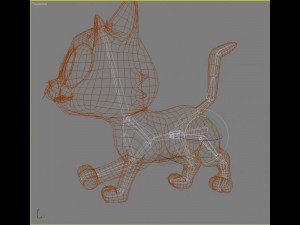 baby cat rigged 3D Model