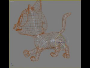 baby cat rigged 3D Model