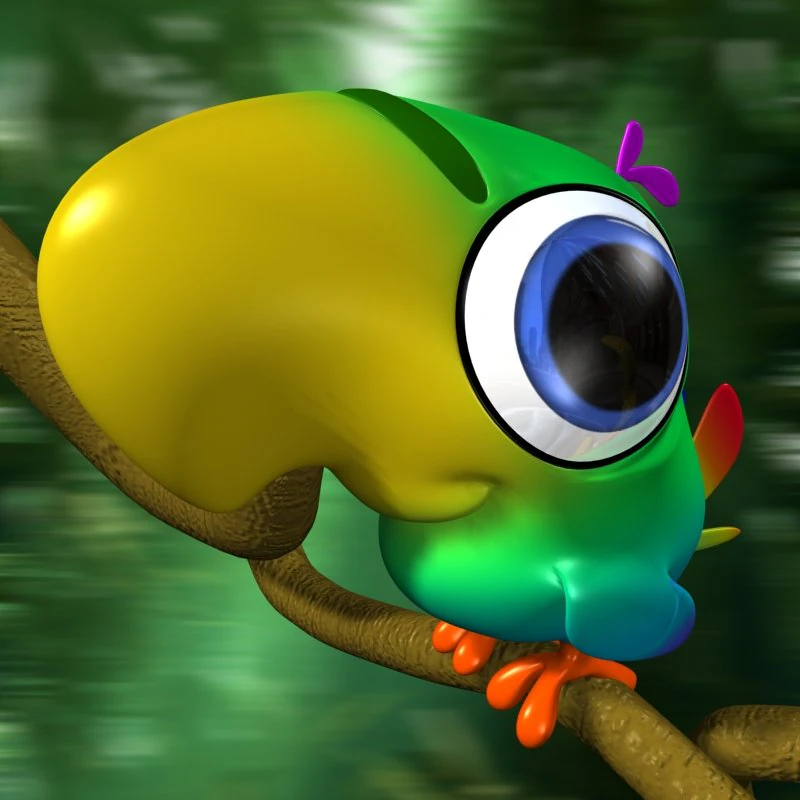 cartoon parrot rigged 3D Model .c4d .max .obj .3ds .fbx .stl .blend 