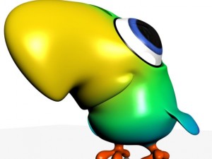 cartoon parrot rigged 3D Model