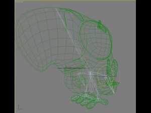 cartoon parrot rigged 3D Model