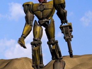 sand marauder robot character rigged Model 3D