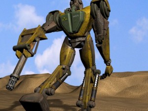 sand marauder robot character rigged Modèle 3D