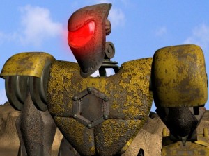 sand marauder robot character rigged Modèle 3D