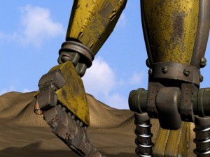 sand marauder robot character rigged Modèle 3D