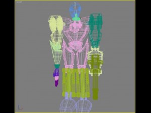sand marauder robot character rigged Modèle 3D