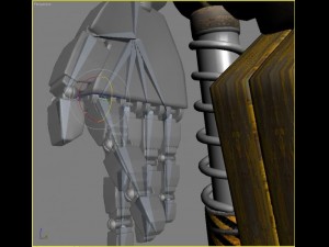 sand marauder robot character rigged Modèle 3D