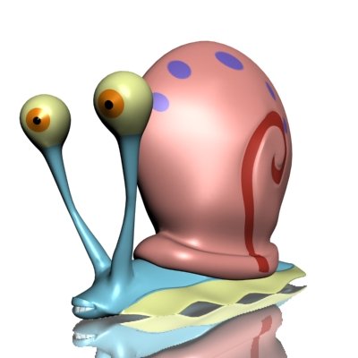 gary the snail cartoon mollusk 3D-Modell .c4d .max .obj .3ds .fbx .stl .blend 