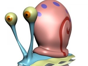 gary the snail cartoon mollusk 3D Model