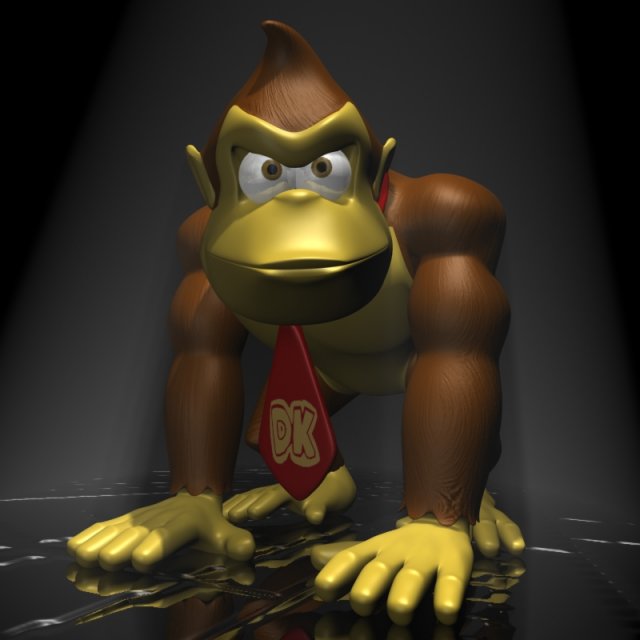 donkey kong rigged 3D Model .c4d .max .obj .3ds .fbx .stl .blend 