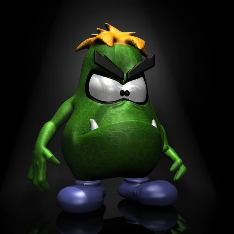 alien cartoon character rigged 3D Model .c4d .max .obj .3ds .fbx .stl .blend 