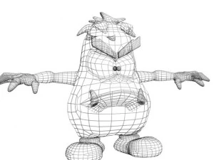 alien cartoon character rigged 3D Model