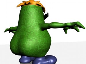 alien cartoon character rigged Modelo 3D