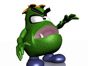 alien cartoon character rigged Modelo 3D