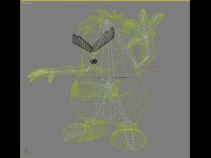 alien cartoon character rigged 3D Model