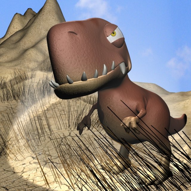 cartoon trex rigged 3D Model .c4d .max .obj .3ds .fbx .stl .blend 