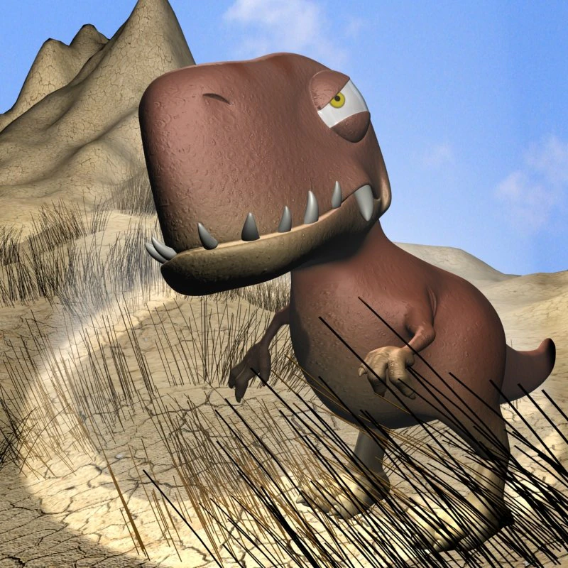 cartoon trex rigged 3D Model .c4d .max .obj .3ds .fbx .stl .blend 