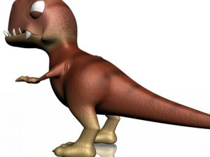 cartoon trex rigged 3D Model