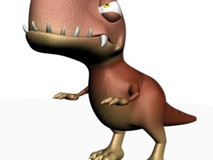 cartoon trex rigged 3D Model