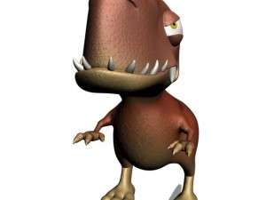 cartoon trex rigged 3D Model