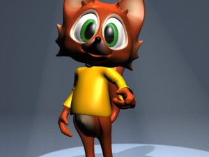 cartoon fox rigged 3D मॉडल