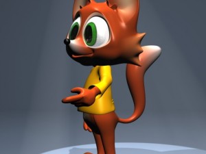 cartoon fox rigged 3D 模型