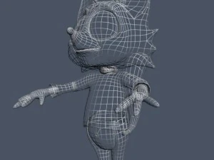 cartoon fox rigged 3D Model