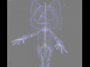 cartoon fox rigged 3D 模型