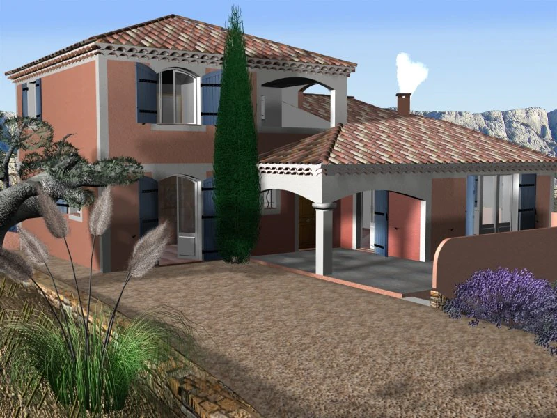 villa from south of france 3D Model .c4d .max .obj .3ds .fbx .stl .blend 