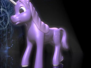 unicorno dei cartoni animati truccato Modello 3D