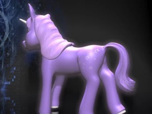 cartoon unicorn rigged 3D Model