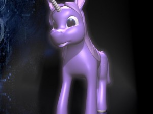 cartoon unicorn rigged 3D 模型